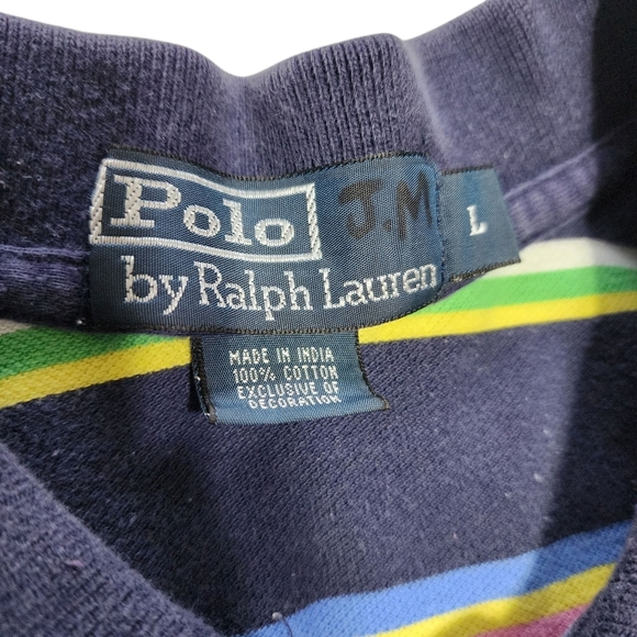 Polo Ralph Lauren Classic Polo Shirt Men’s Large Multicolor‎ 90s/Y2K - Picture 2 of 8